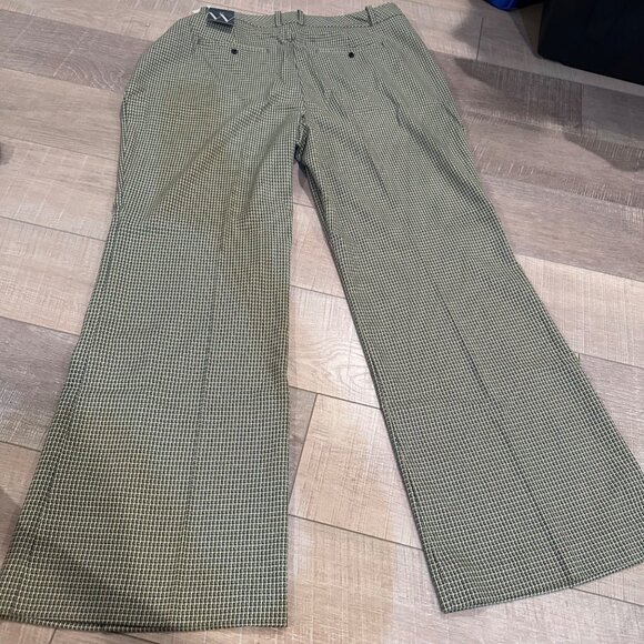 WORTHINGTON WOMENS GREY MUSTARD PLAID PANTS SIZE 20 NEW - Picture 1 of 10